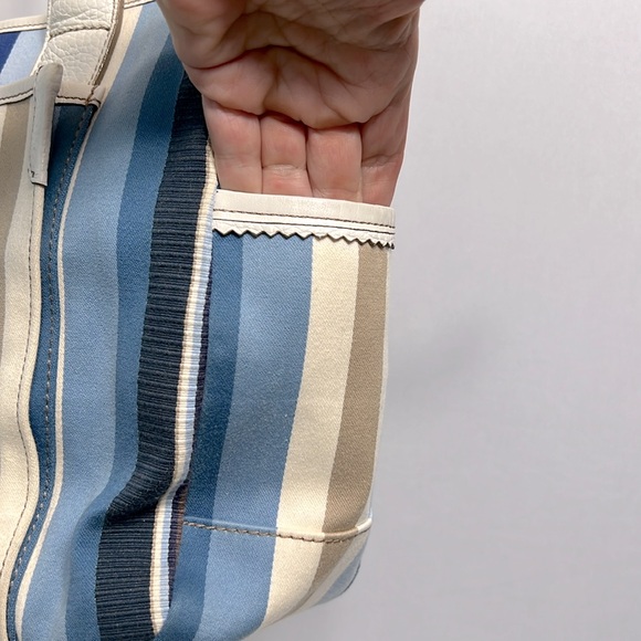 Brighton Cruz Nave/Blue/Tan/Cream Tote Bag - Picture 4 of 16